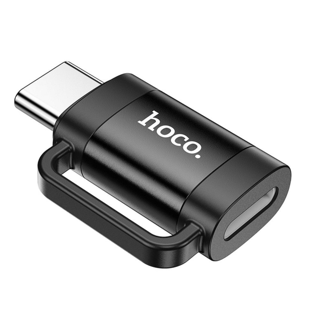 Adaptér OTG USB-C na Lightning Hoco 3A UA31E, černý
