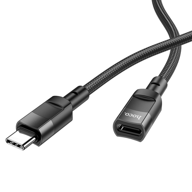 Adaptér OTG USB-C na USB-C Hoco 3A, 1,2 m, U107, černý