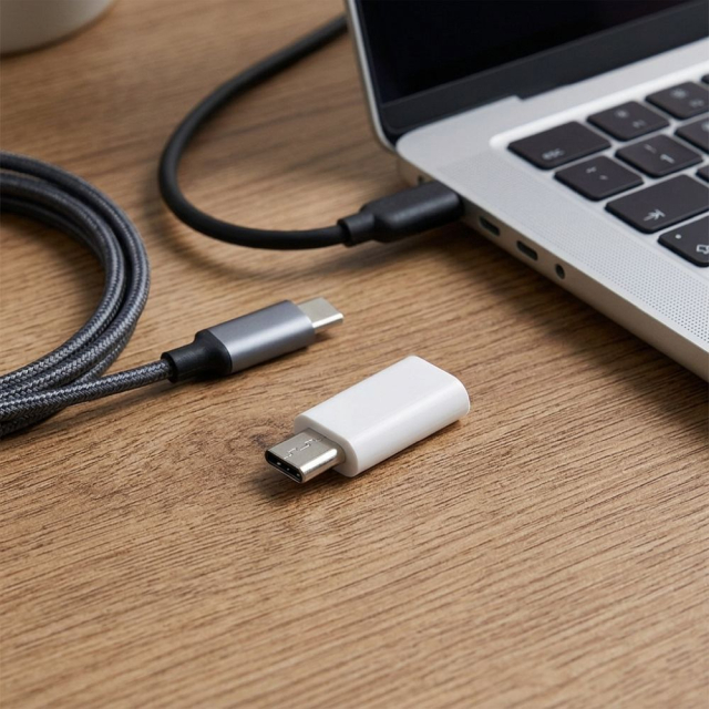 Adaptér typu C na Micro USB Blue Star – bílý