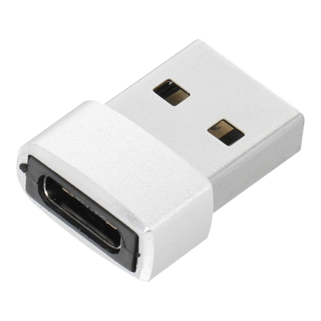 Adaptér typu C (samice) na USB A (samec), stříbrný