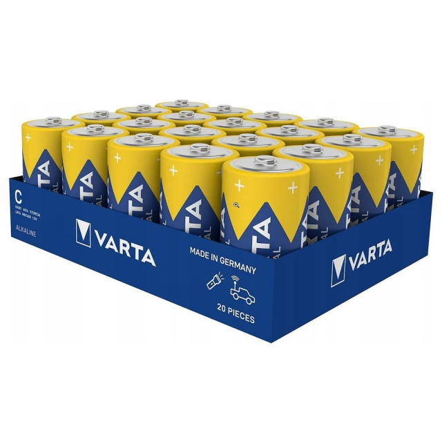Alkalická baterie VARTA R14 (typ C) Industrial Pro, 20 ks