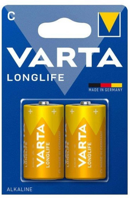 Alkalická baterie VARTA R14 (typ C) Longlife, 2 ks