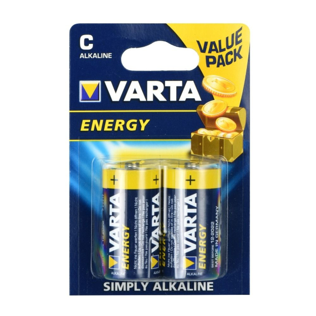 Alkalická baterie VARTA R14 (typ C) Superlife, 2 ks