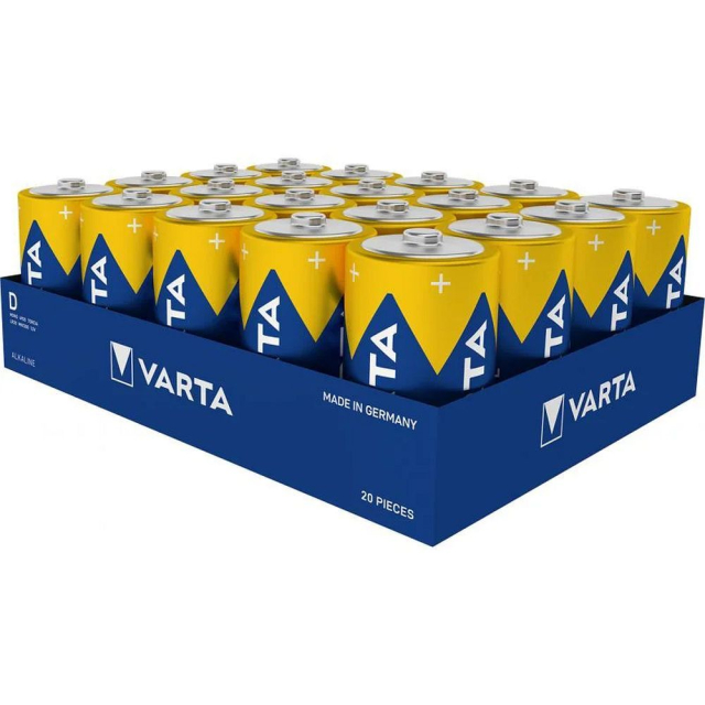 Alkalická baterie VARTA R20 (typ D) Industrial Pro, 20 ks