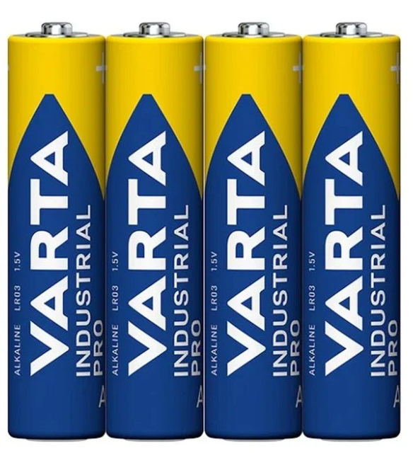 Alkalická baterie VARTA R3 (AAA) Industrial Pro, 4 ks