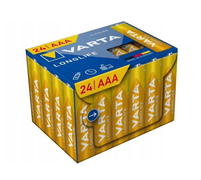 Alkalická baterie VARTA R3 (AAA) Longlife, 24 kusů
