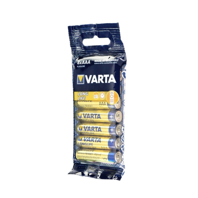 Alkalická baterie VARTA R3 (AAA) Longlife, 8 ks
