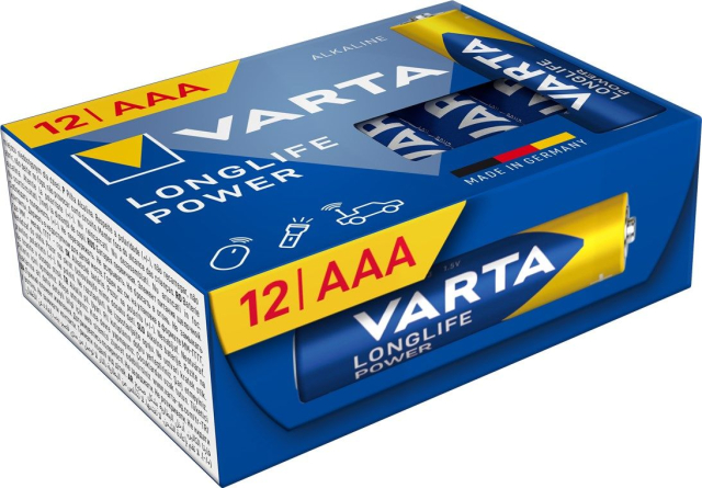 Alkalická baterie VARTA R3 (AAA) Longlife Power, 12 ks