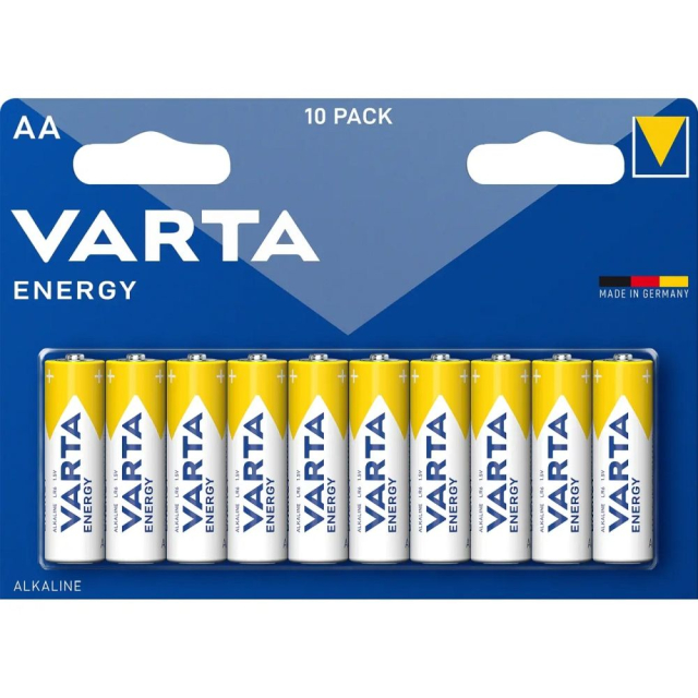 Alkalická baterie VARTA R6 (AA) Energy, 10 ks