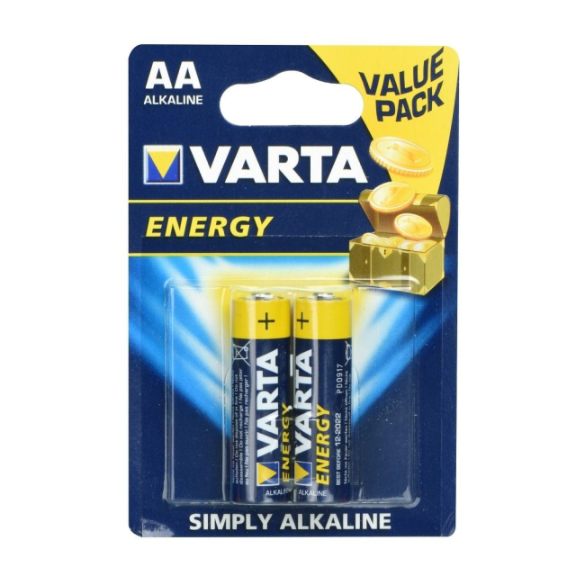 Alkalická baterie VARTA R6 (AA) Energy, 2 ks