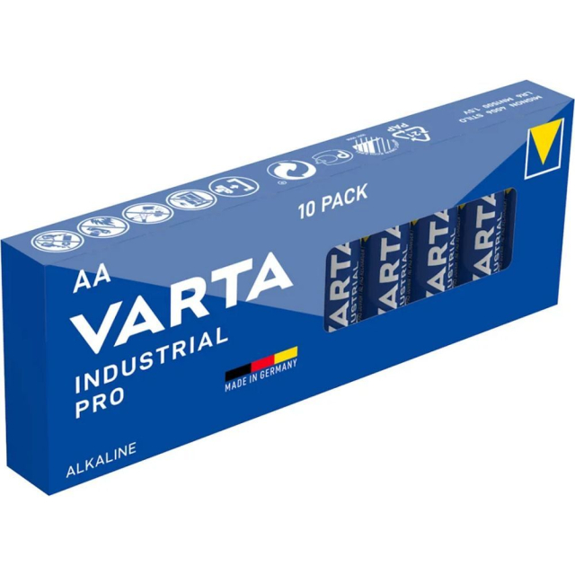 Alkalická baterie VARTA R6 (AA) Industrial Pro, 10 ks