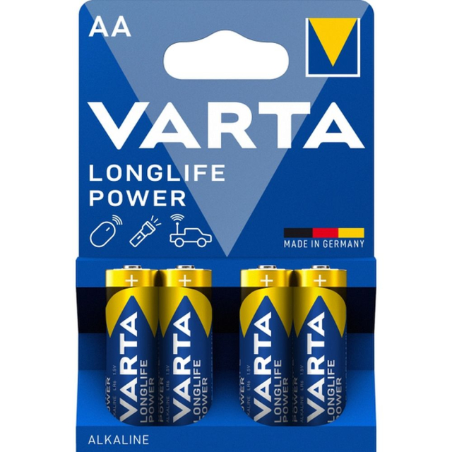 Alkalická baterie VARTA R6 (AA) Longlife Power, 4 ks