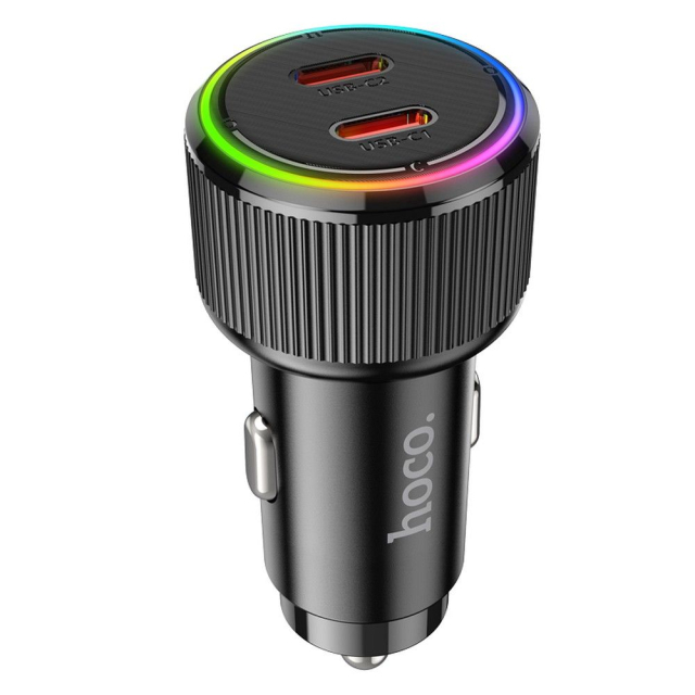 Autonabíječka Hoco 2 x USB-C QC PD 50 W NZ14B černá