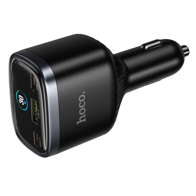 Autonabíječka Hoco USB-A + 2x USB-C PD QC3.0 93 W Z70 černá