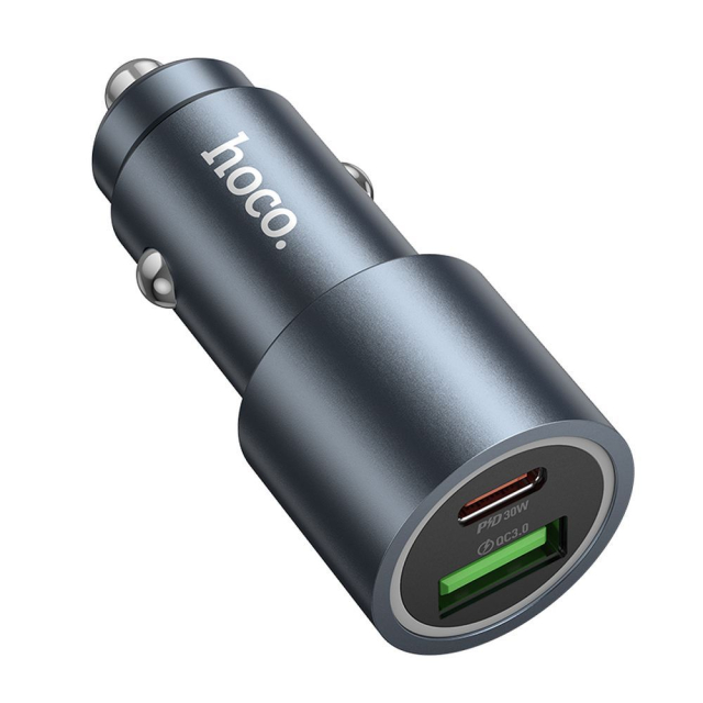 Autonabíječka Hoco USB-A + USB-C PD QC3.0 48 W Z60, černá