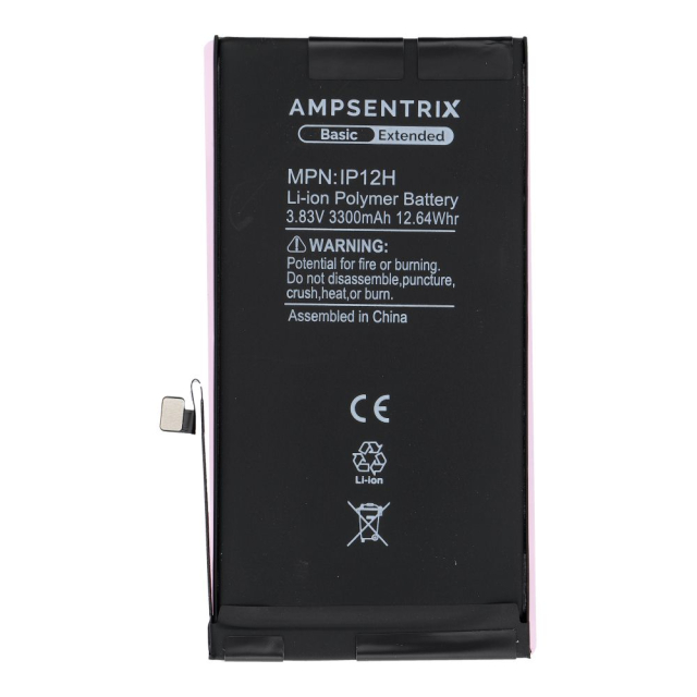 Baterie AmpSentrix Basic pro iPhone 12 / 12 Pro (vysoká kapacita 3300 mAh)