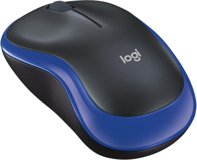 Bezdrátová myš Logitech 2,4 GHz, 1000 dpi, M185, modrá