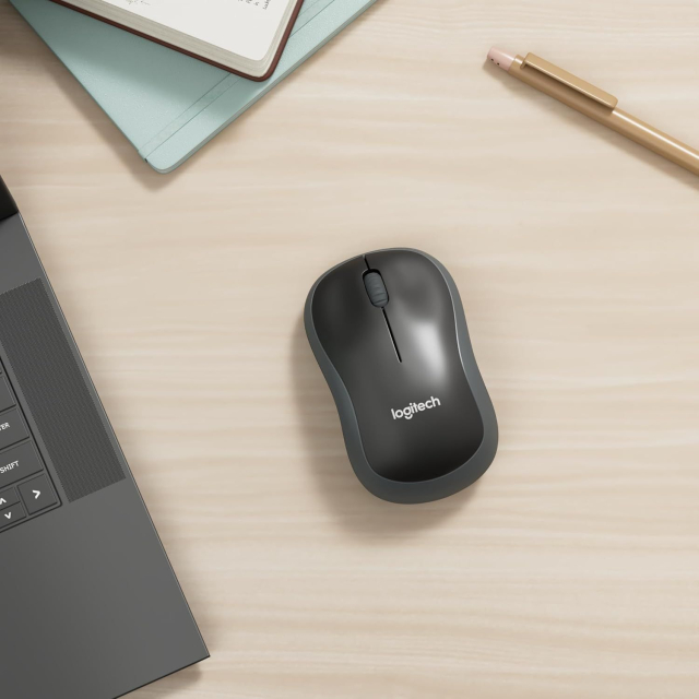 Bezdrátová myš Logitech 2,4 GHz, 1000 dpi, M185, šedá