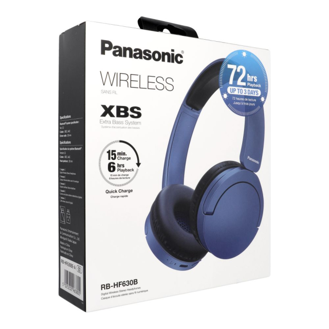 Bezdrátová sluchátka ENC PANASONIC RB-HF630BE-A, modrá