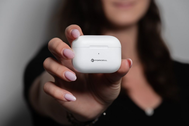 Bezdrátová sluchátka Forcell F-Audio Master Pro TWS, bílá