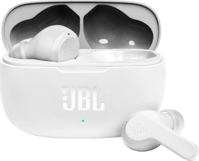 Bezdrátová sluchátka JBL TWS Wave 200, bílá