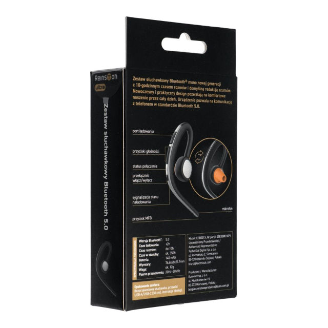 Bezdrátová sluchátka MONO Reinston ESB001X USB-C, černá
