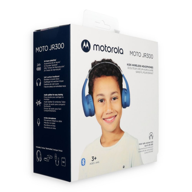 Bezdrátová sluchátka Motorola JR300 modrošedá