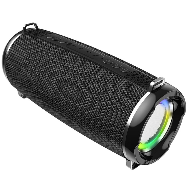 Bezdrátový reproduktor s LED, 2 × 5 W, 6 hodin, Hoco HC2, černý