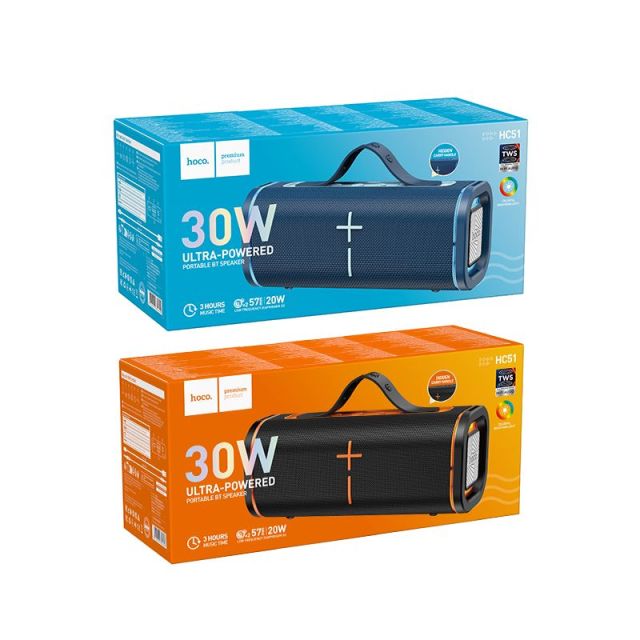 Bluetooth reproduktor 30 W, 5 hodin, Hoco HC51, černý