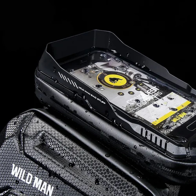 Cestovní taška WILDMAN na rám kola se zipem, objem 1,2 l (4"–7"), model XT6, černá