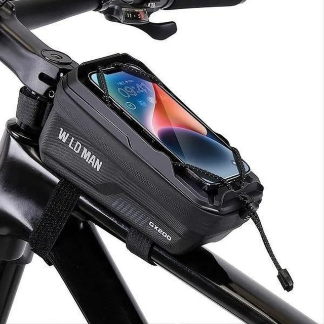 Cestovní taška WILDMAN na rám kola se zipem, objem 1 l (4"–7"), model GX200, zelená
