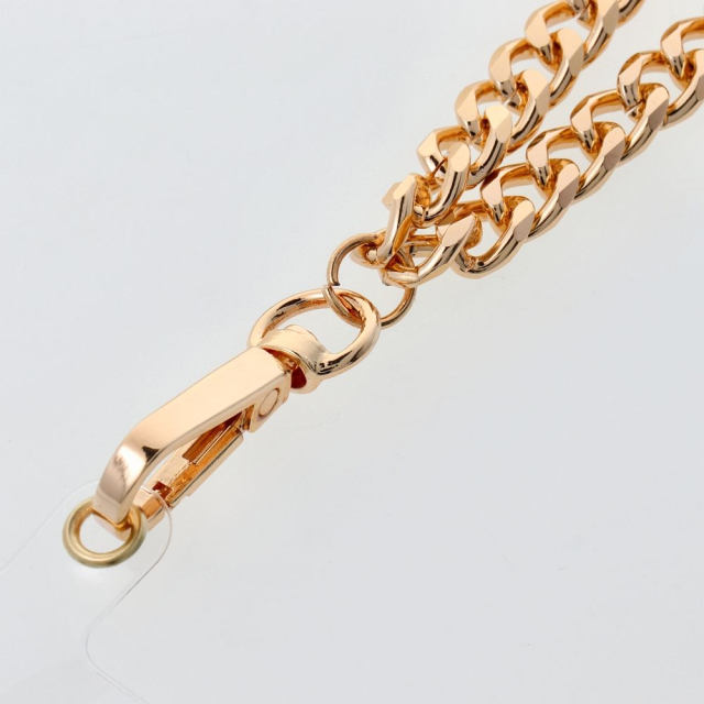 CHAIN #41 Šňůrka na telefon, přívěsek na telefon / délka šňůrky 40 cm (20 cm v smyčce) / na zápěstí – zlatá