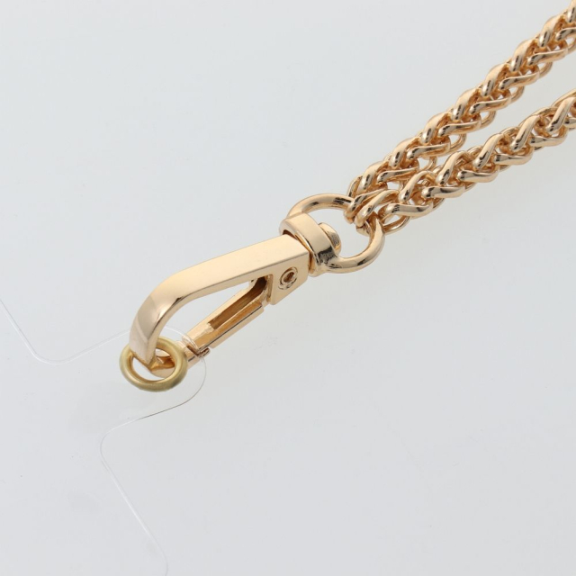 CHAIN #43 Šňůrka na telefon, přívěsek na telefon / délka šňůrky 40 cm (20 cm v smyčce) / na zápěstí – zlatá