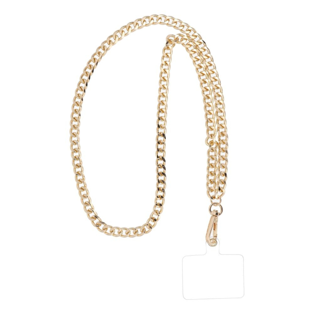 CHAIN #81 Šňůrka na telefon, přívěsek na telefon / délka šňůrky 80 cm (40 cm v smyčce) / na krk – zlatá
