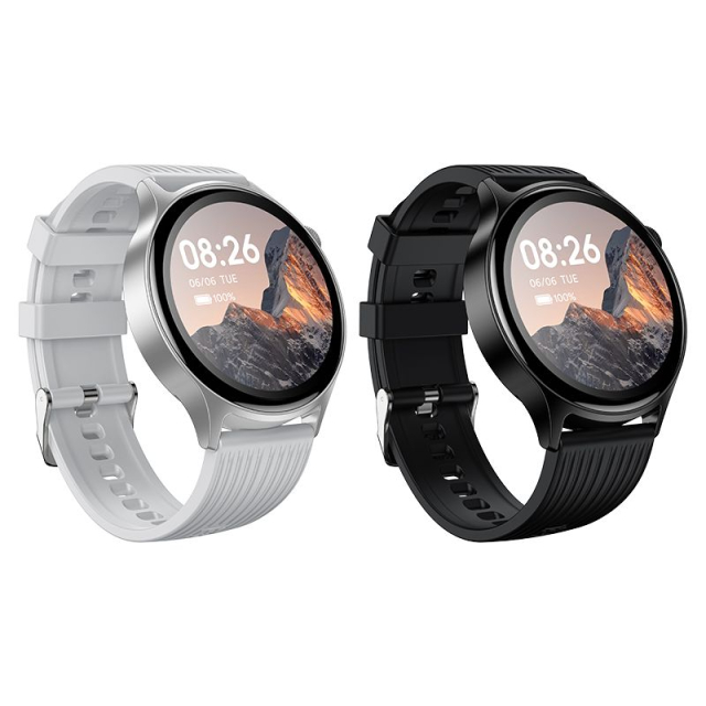 Chytré hodinky 1,39" TFT, IP67, s funkcí volání – Hoco Y46, stříbrné