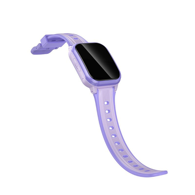 Chytré hodinky pro děti, 1,69", 4G, GPS, s funkcí volání – Hoco Y108, fialové