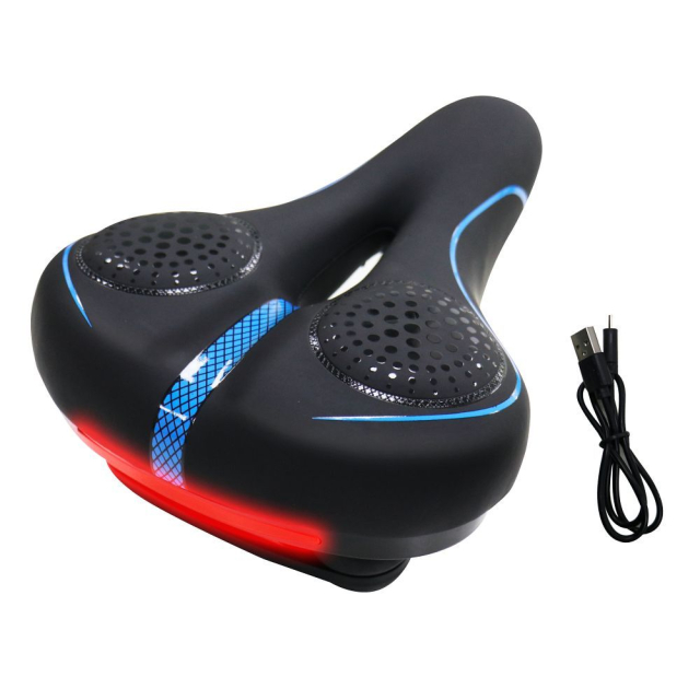 Cyklistické sedlo s vestavěným LED světlem FSBSD-232-1, černé