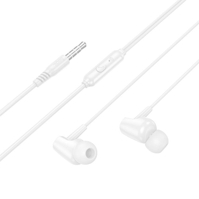 Drátová sluchátka s konektorem 3,5 mm Hoco M112, bílá