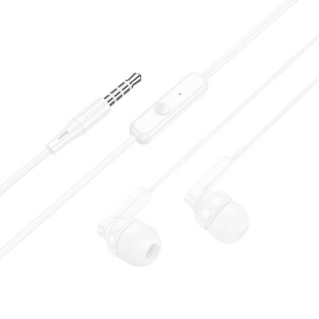 Drátová sluchátka s konektorem 3,5 mm Hoco M121, bílá