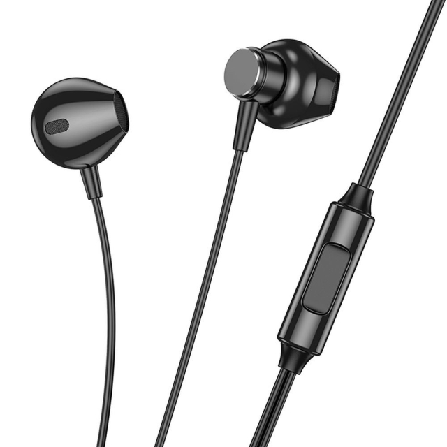 Drátová sluchátka s konektorem 3,5 mm Hoco M125, černá