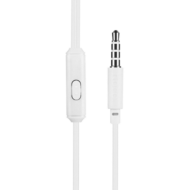 Drátová sluchátka s konektorem 3,5 mm Hoco M14, bílá