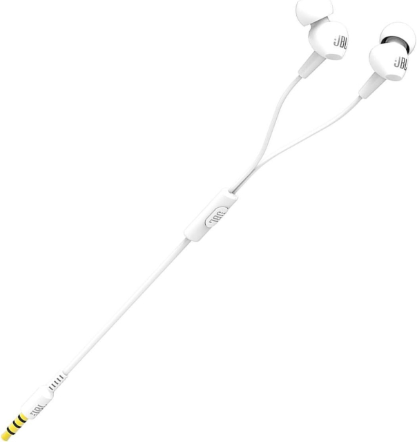 Drátová sluchátka s konektorem 3,5 mm JBL C100Si, bílá