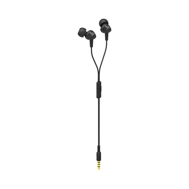 Drátová sluchátka s konektorem 3,5 mm JBL C100Si, černá