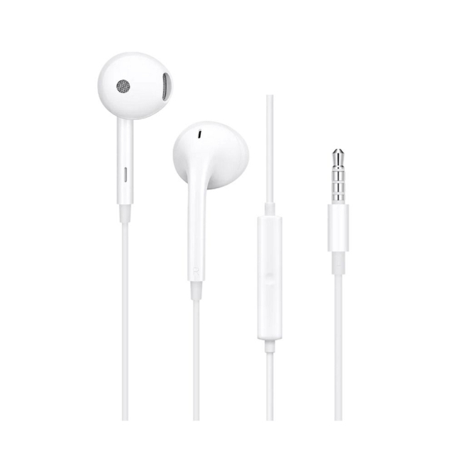 Drátová sluchátka s konektorem 3,5 mm Oppo MH135, volně balená, bílá