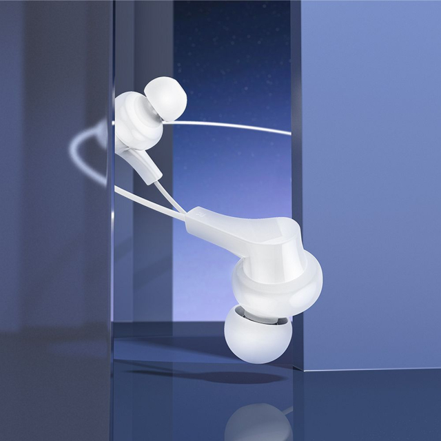 Drátová sluchátka s USB-C Hoco M114, bílá