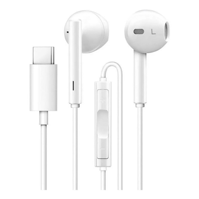 Drátová sluchátka typu C Huawei CM33, hromadné balení, bílá barva