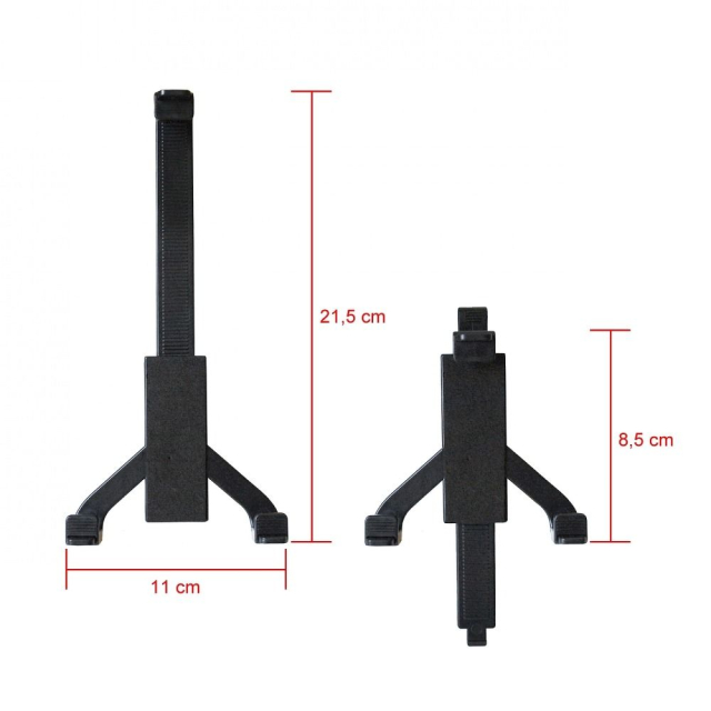 Držák do auta na čelní sklo / palubní desku / opěrku hlavy (tablety 7" – 10") AX-01 černý