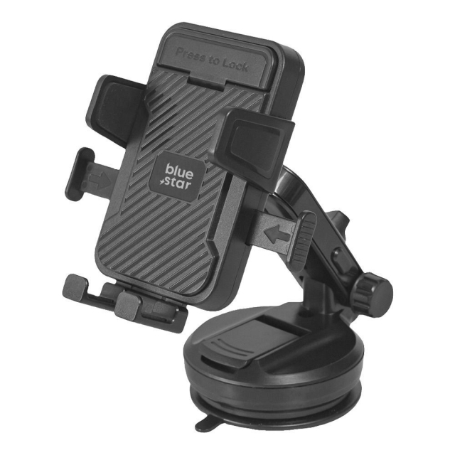 Držák na auto BLUE STAR Tough Lock na čelní sklo, černý
