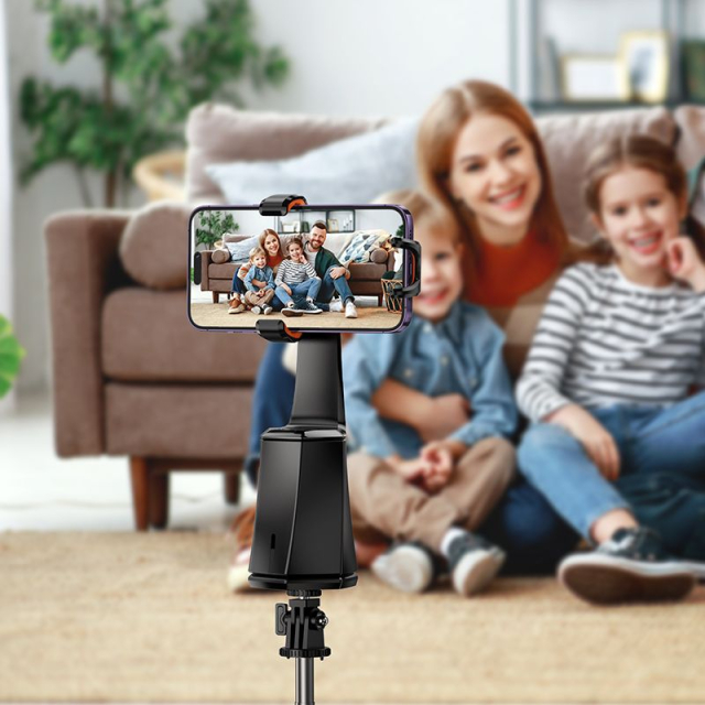 Držák na mobilní telefon HOCO s 360° otáčením a automatickým sledováním obličeje K26, černý