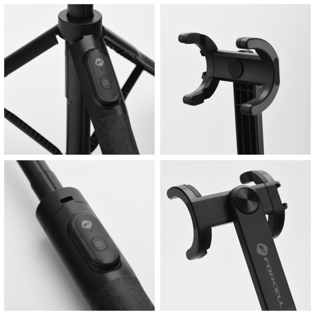 FORCELL F-GRIP S150XL selfie tyč se stativem a bezdrátovým dálkovým ovládáním, černá